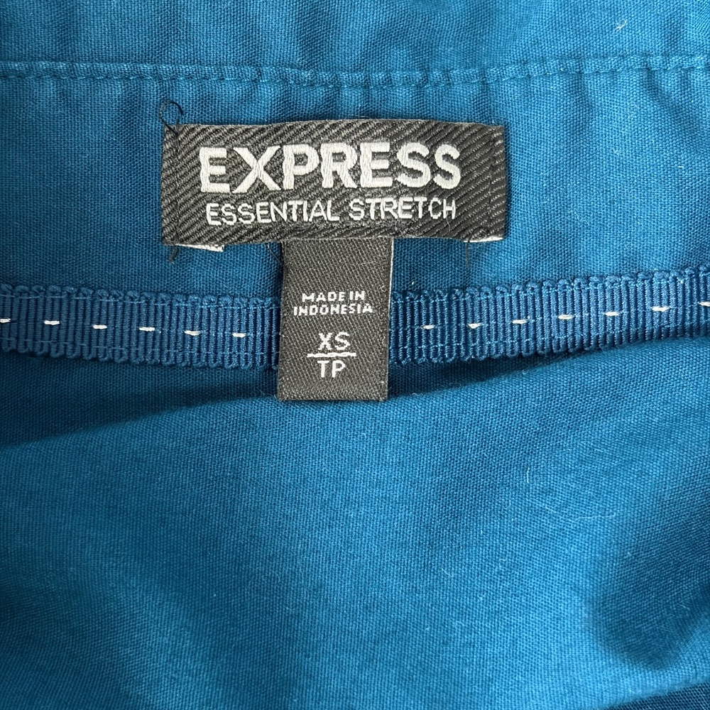 Express Teal Collared Button Down Dress Shirt (Si… - image 3